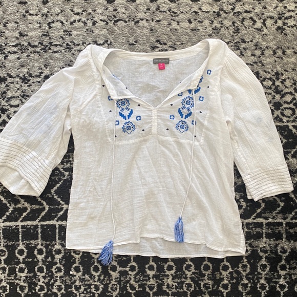 Vince Camuto Tops - vince camuto sheer white top
